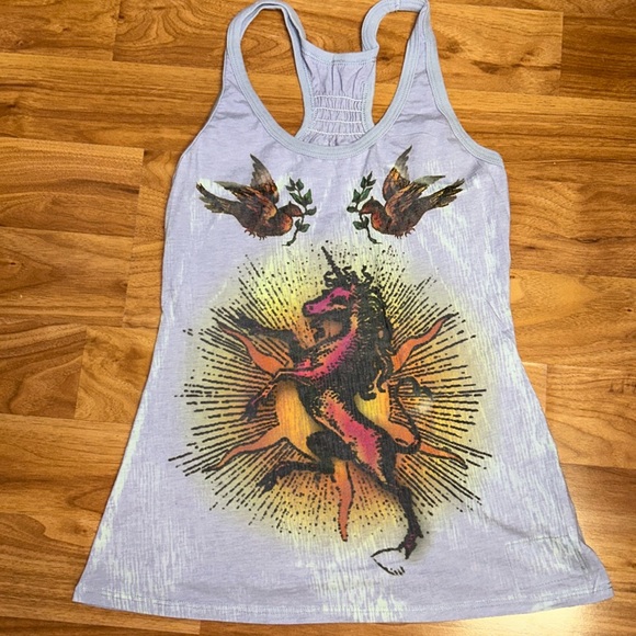NWOT Butterfly Dropout Unicorn Tank Top - Picture 1 of 9